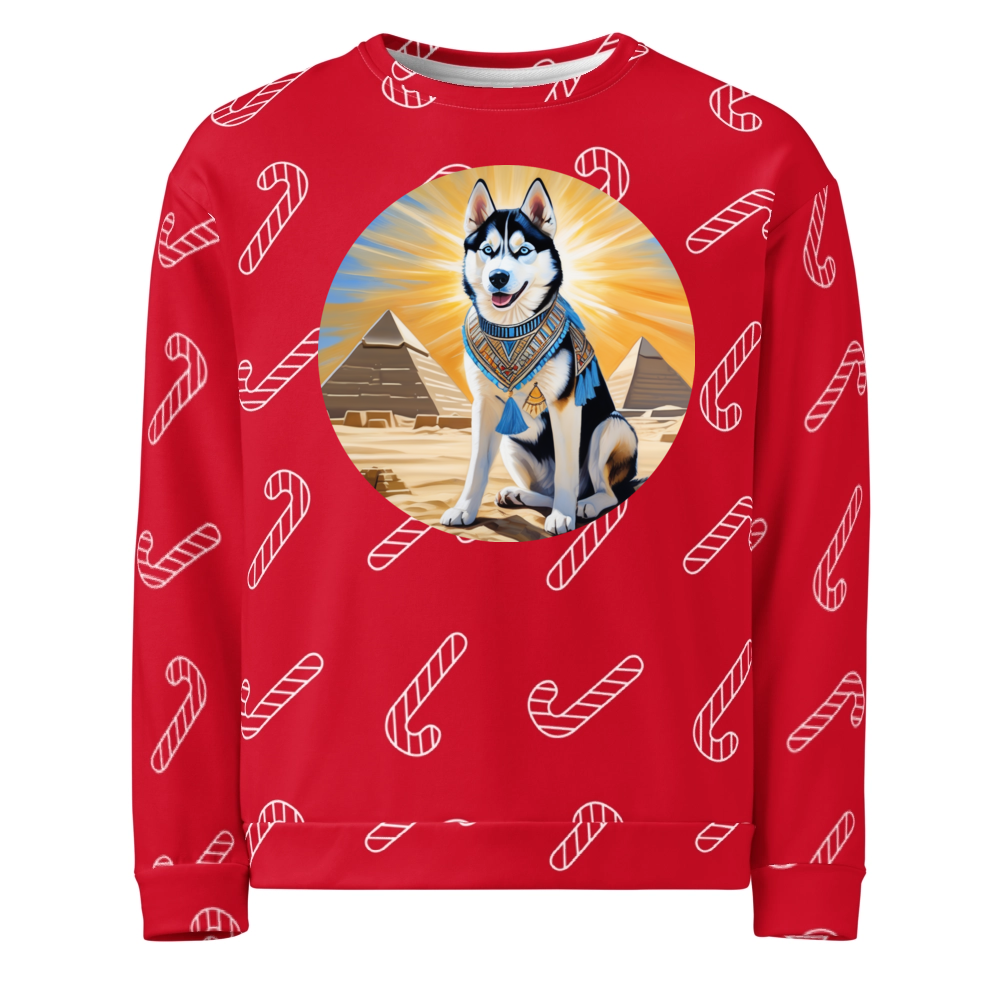 PugMug Custom Siberian Husky Ugly Christmas Sweatshirt