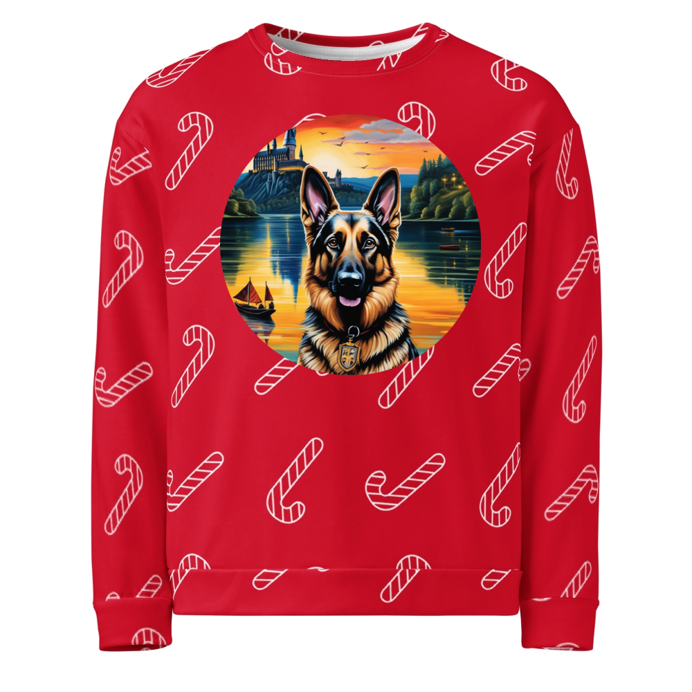PugMug Custom German Shepherd Dog Ugly Christmas Sweatshirt