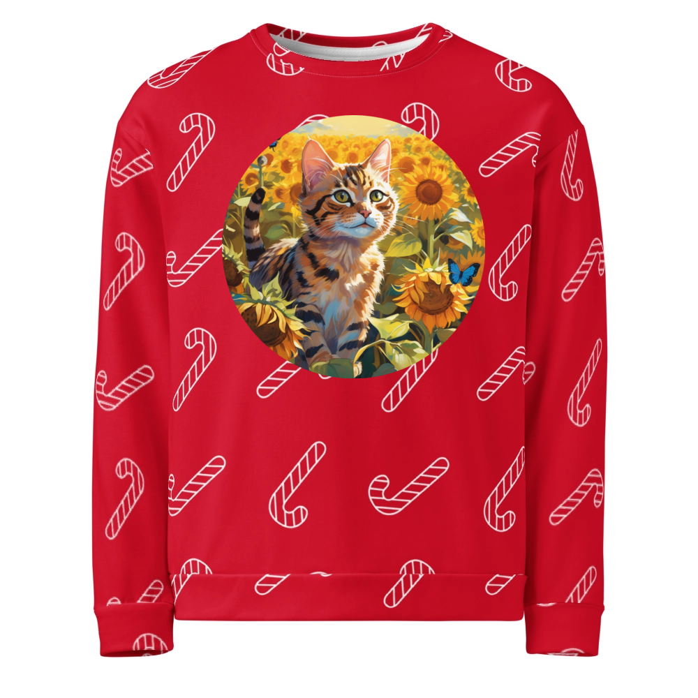 PugMug Custom Tabby Exotic Cat Ugly Christmas Sweatshirt