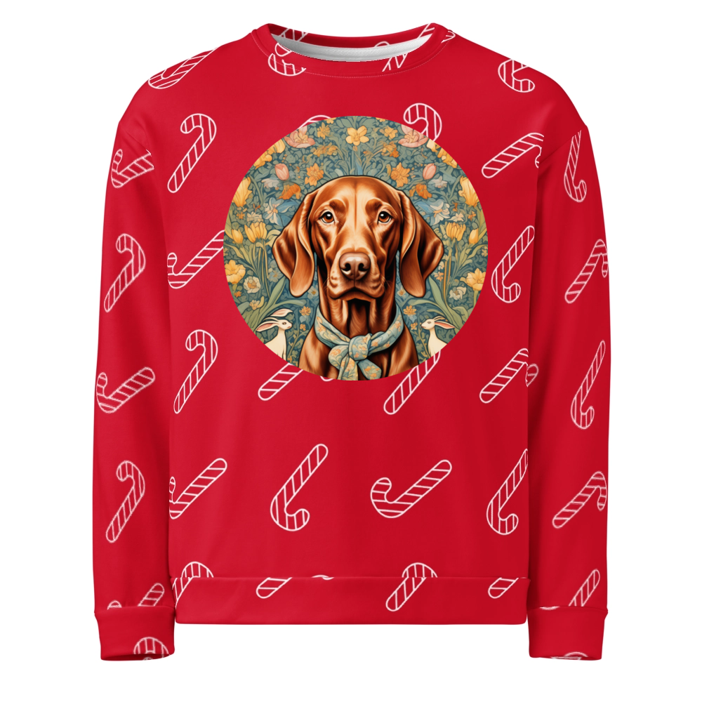 PugMug Custom Vizsla Ugly Christmas Sweatshirt