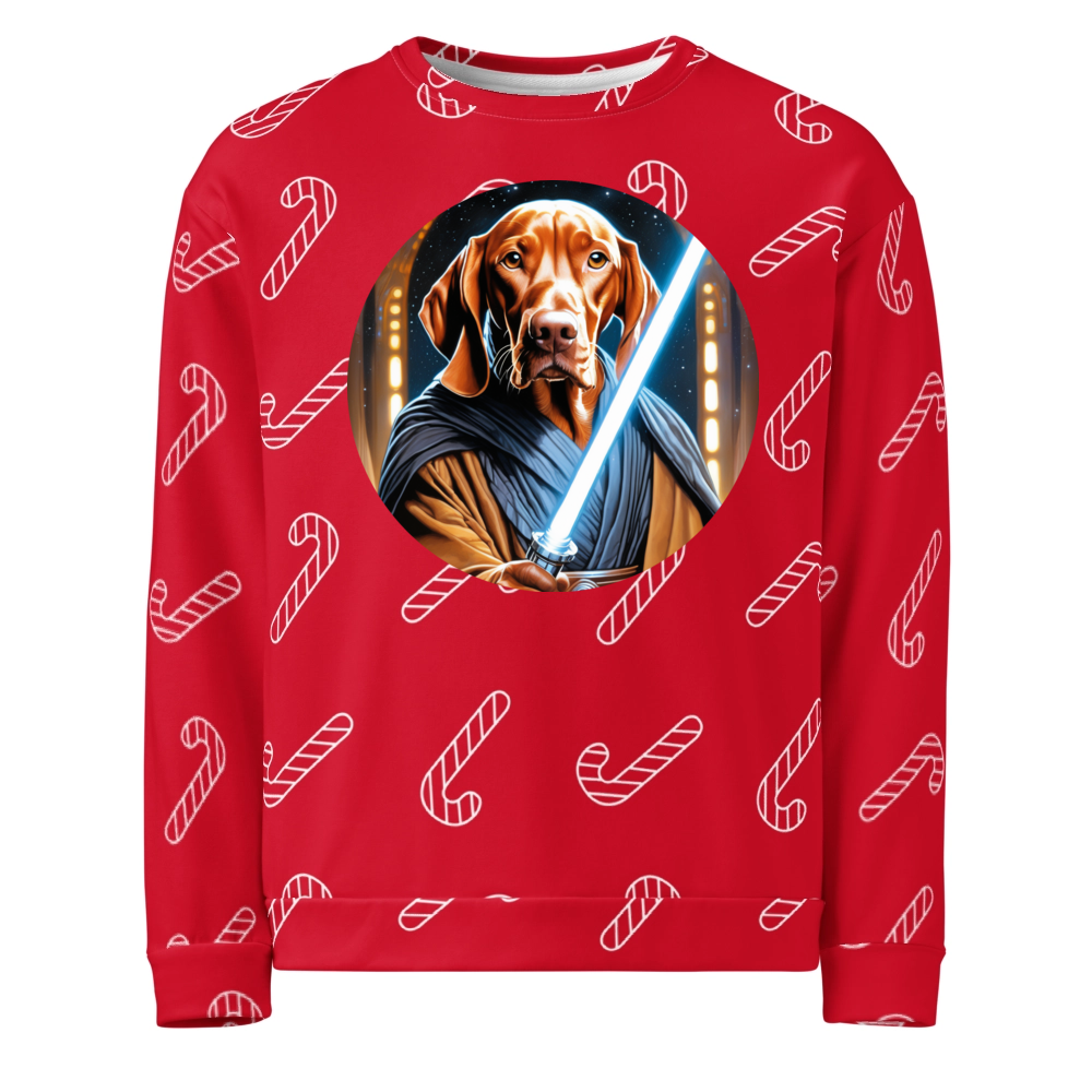 PugMug Custom Vizsla Ugly Christmas Sweatshirt