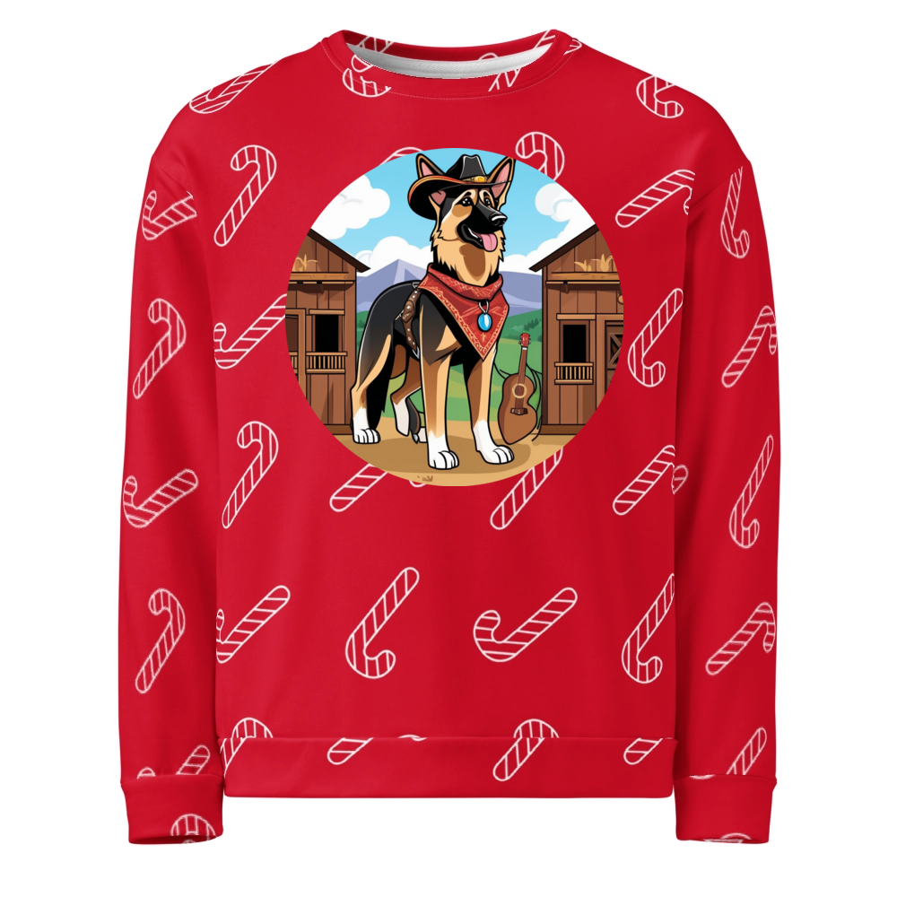 PugMug Custom German Shepherd Dog Ugly Christmas Sweatshirt