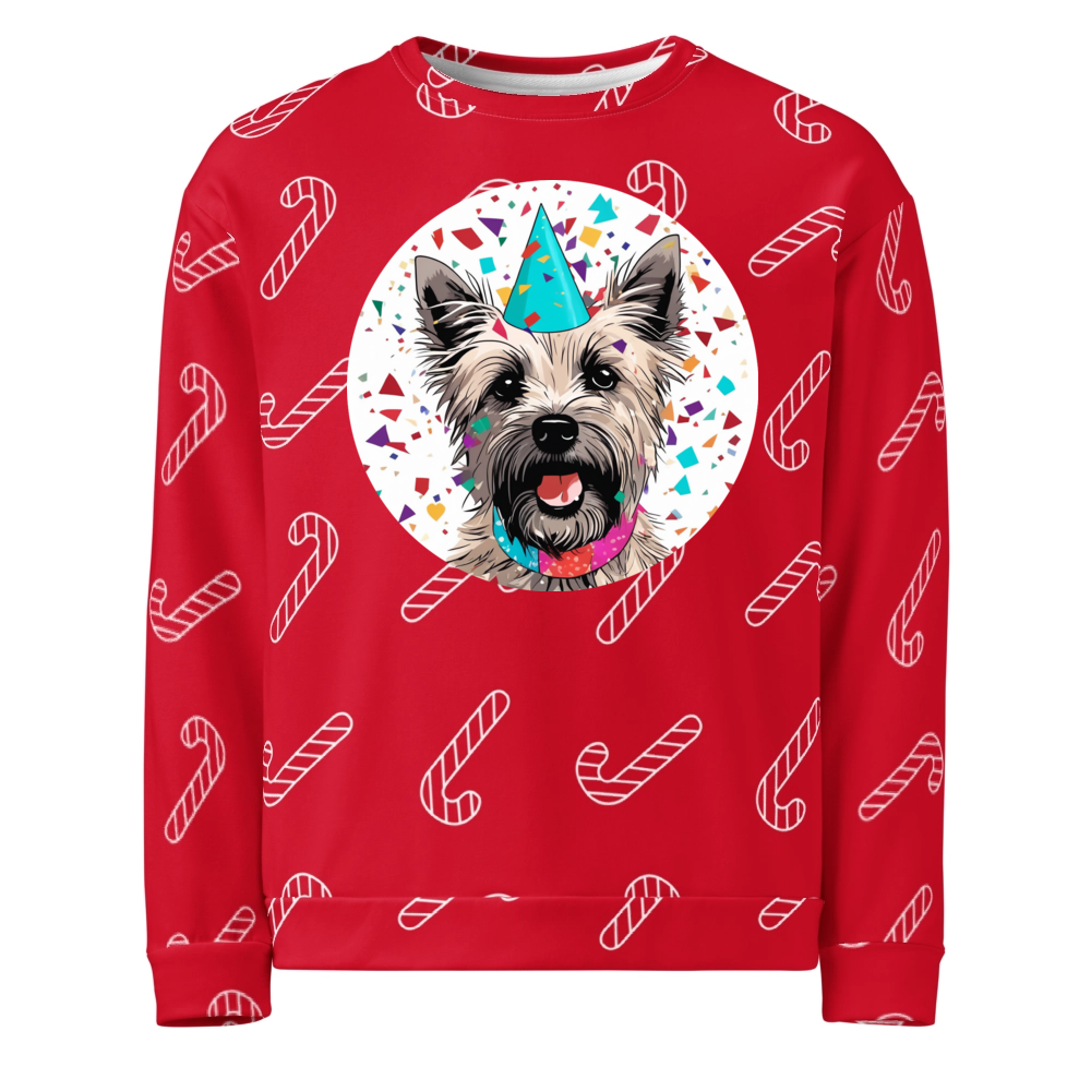 PugMug Custom Cairn Terrier Ugly Christmas Sweatshirt