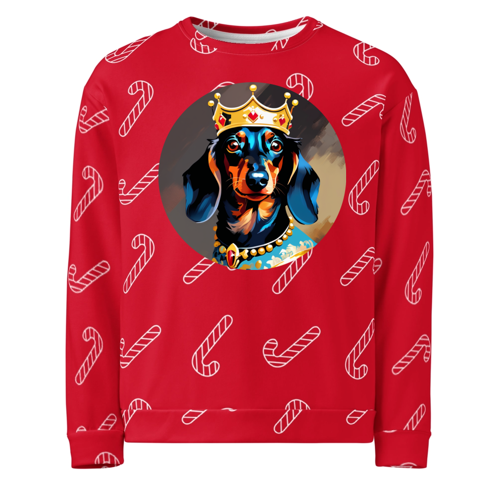 PugMug Custom Black Dachshund Ugly Christmas Sweatshirt