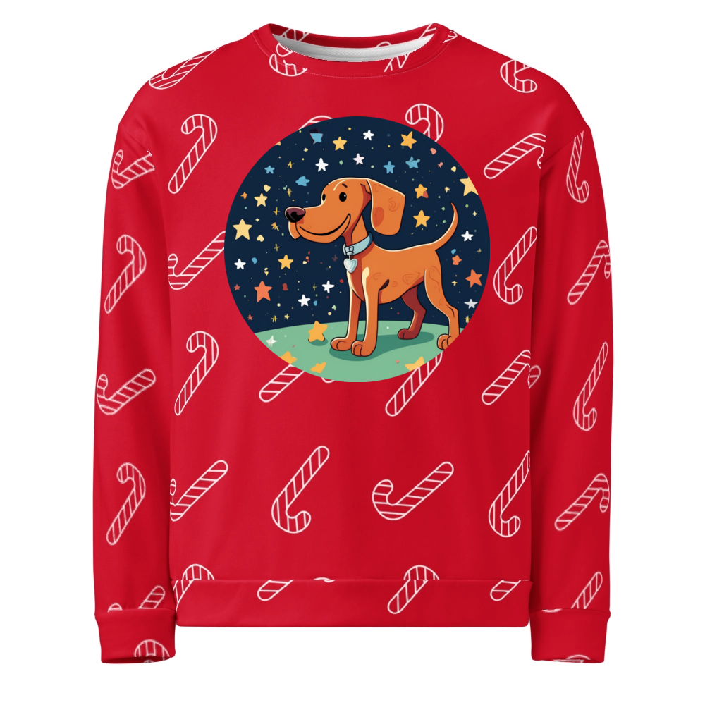 PugMug Custom Vizsla Ugly Christmas Sweatshirt
