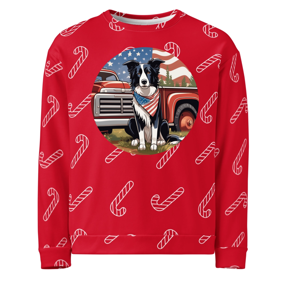 PugMug Custom Border Collie Ugly Christmas Sweatshirt