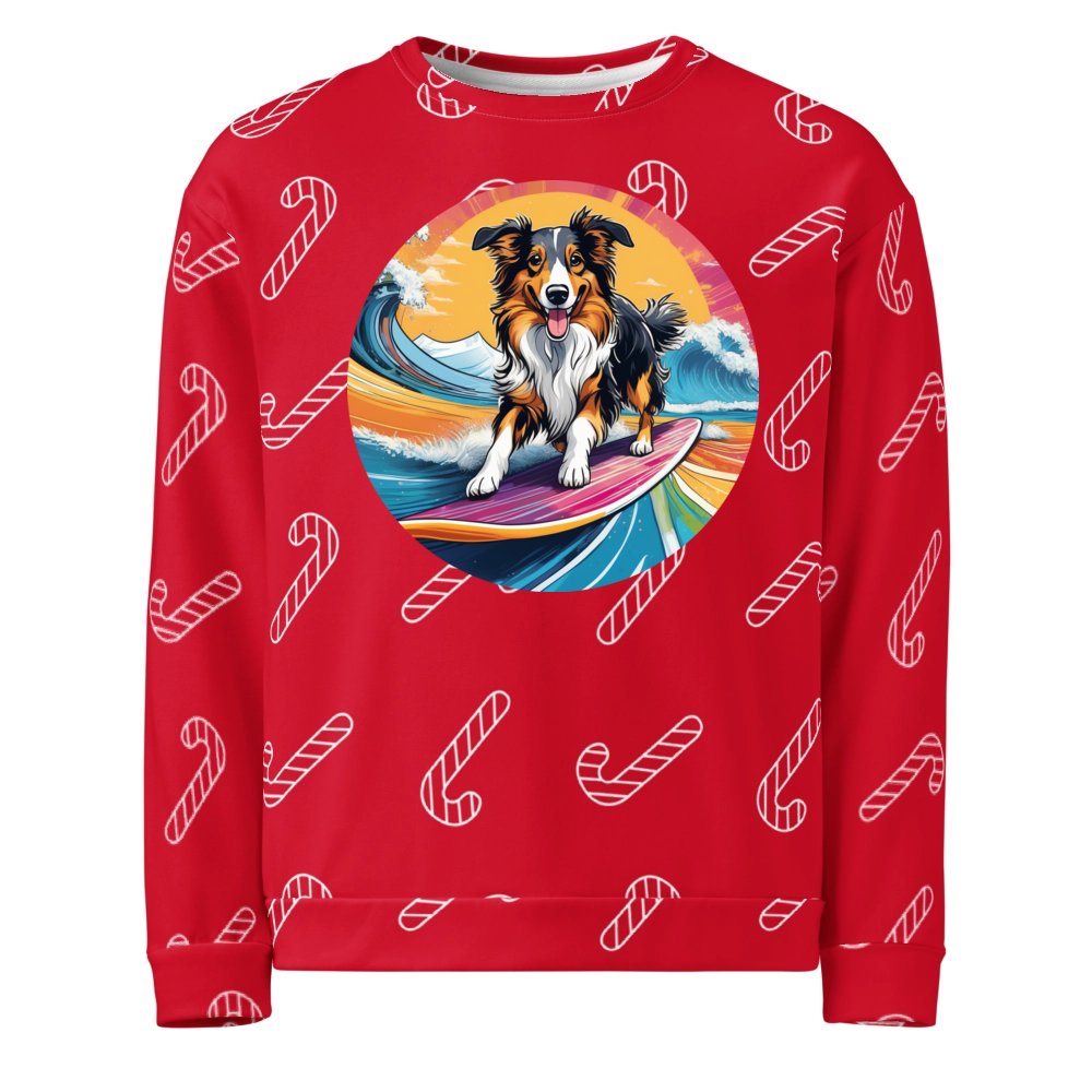 PugMug Custom Collie Ugly Christmas Sweatshirt
