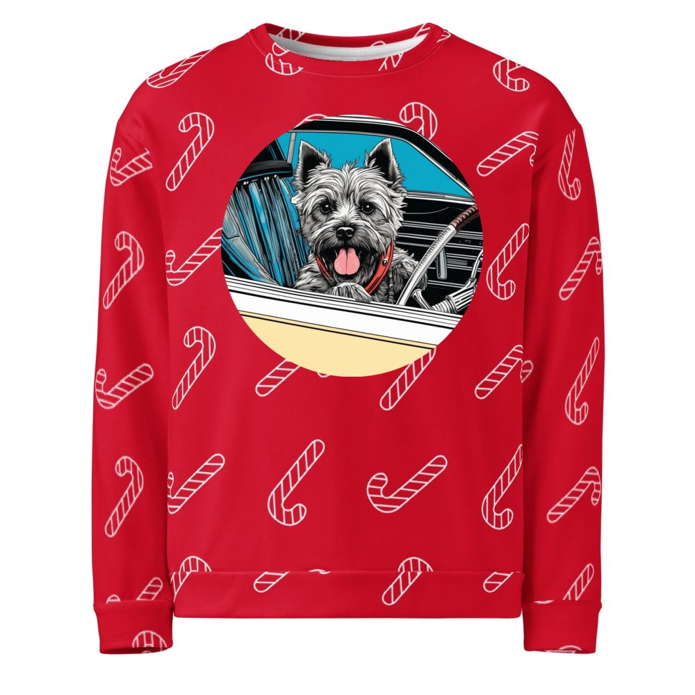 PugMug Custom Cairn Terrier Ugly Christmas Sweatshirt