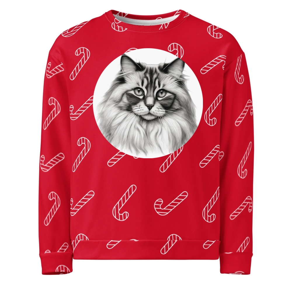PugMug Custom Tabby Ragdoll Cat Ugly Christmas Sweatshirt