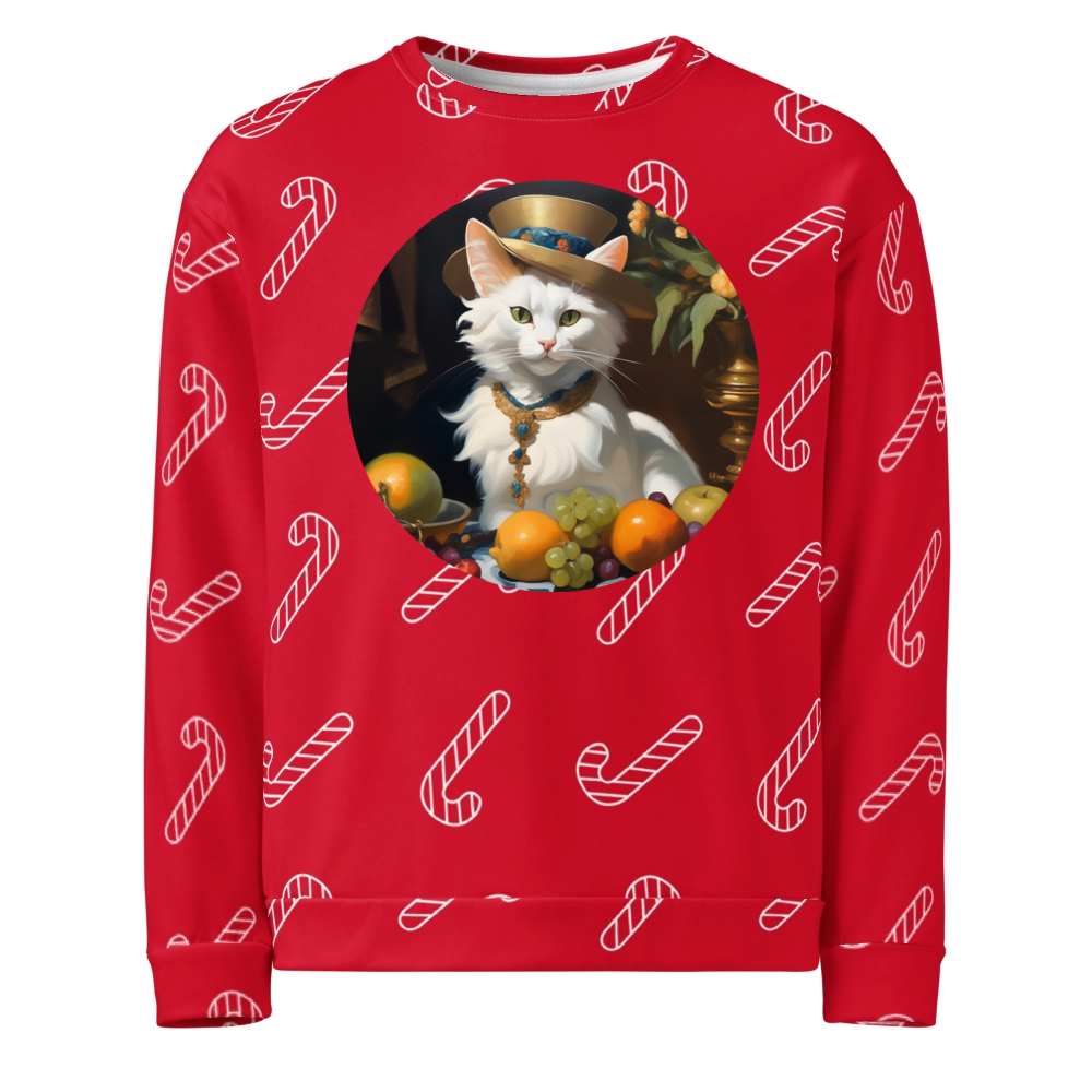 PugMug Custom White Exotic Cat Ugly Christmas Sweatshirt