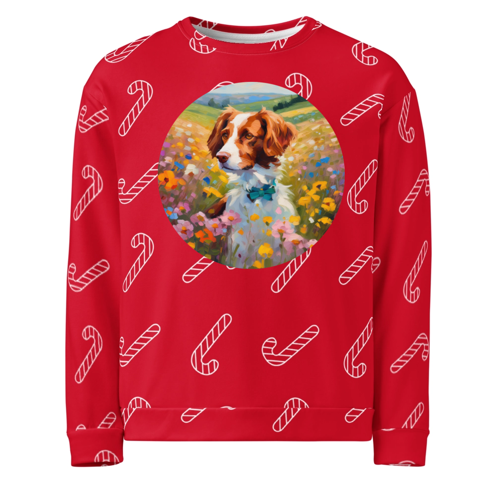PugMug Custom Brittany Dog Ugly Christmas Sweatshirt