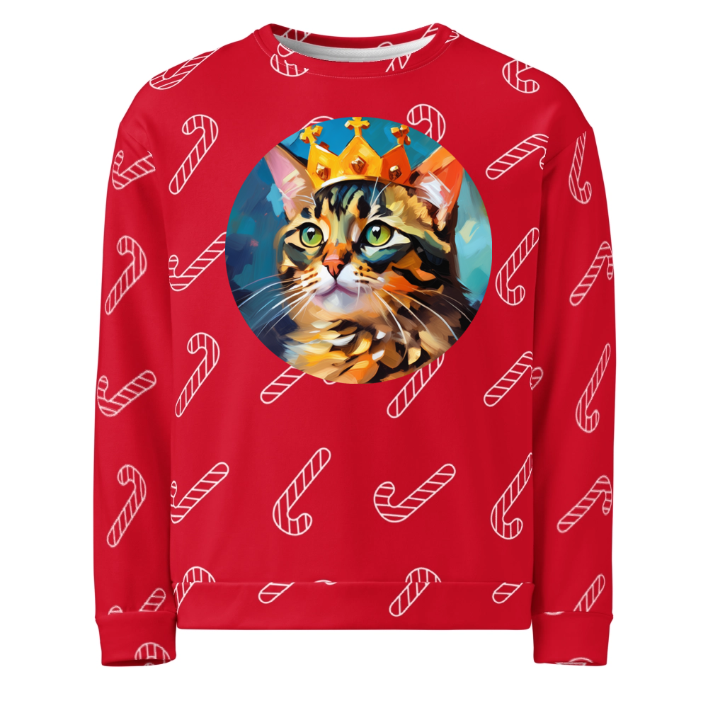 PugMug Custom Tabby Exotic Cat Ugly Christmas Sweatshirt