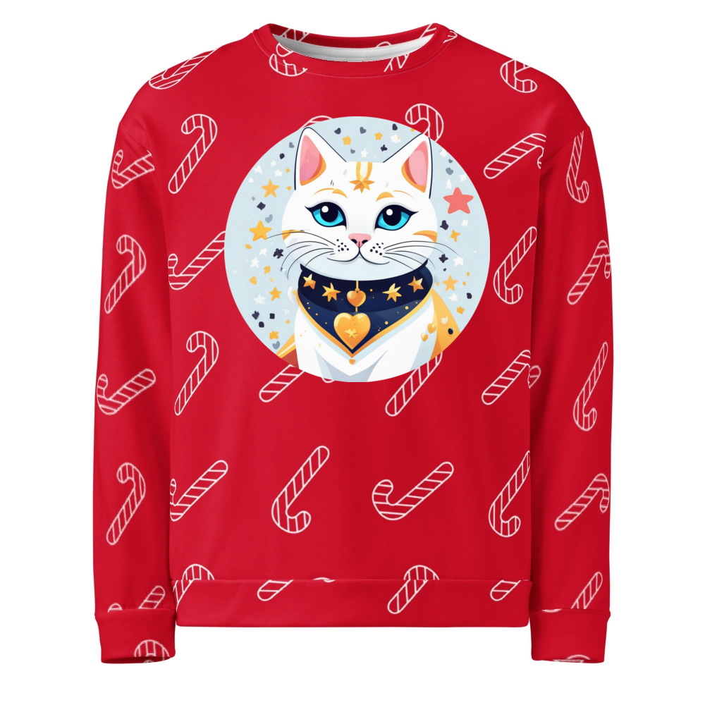 PugMug Custom White Exotic Cat Ugly Christmas Sweatshirt