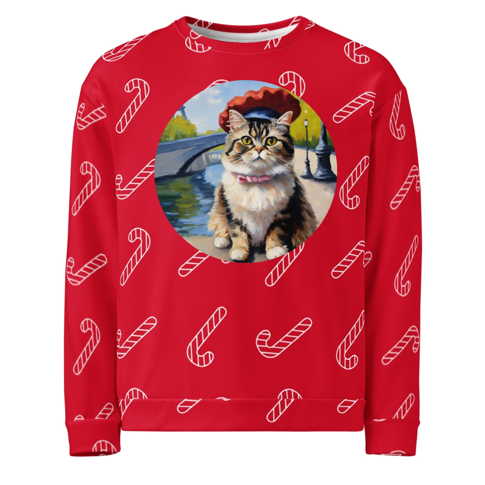 PugMug Custom Tabby Persian Cat Ugly Christmas Sweatshirt