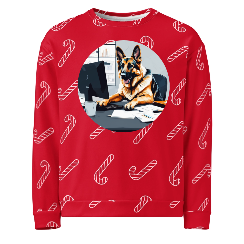 PugMug Custom German Shepherd Dog Ugly Christmas Sweatshirt
