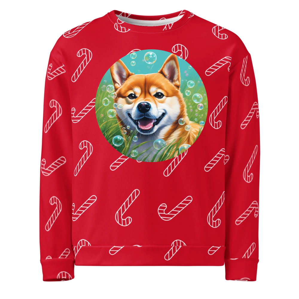 PugMug Custom Shiba Inu Ugly Christmas Sweatshirt