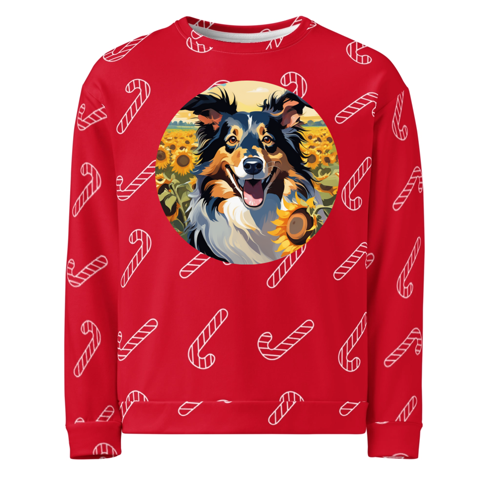 PugMug Custom Collie Ugly Christmas Sweatshirt