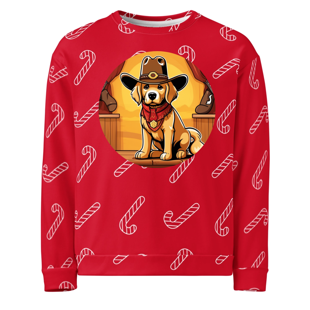 PugMug Custom Golden Retriever Ugly Christmas Sweatshirt