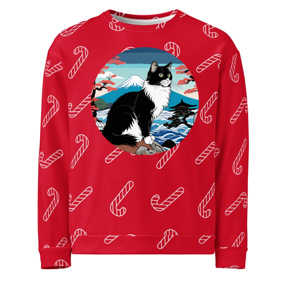 PugMug Custom Black Ragdoll Cat Ugly Christmas Sweatshirt