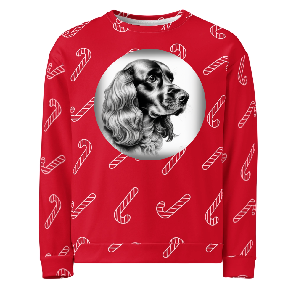 PugMug Custom Cocker Spaniel Ugly Christmas Sweatshirt