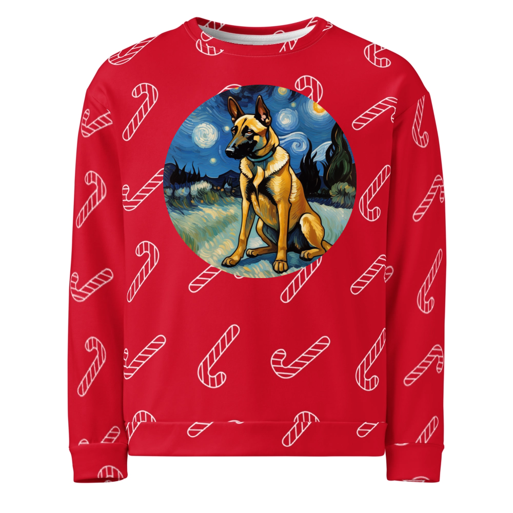 PugMug Custom Belgian Malinois Ugly Christmas Sweatshirt