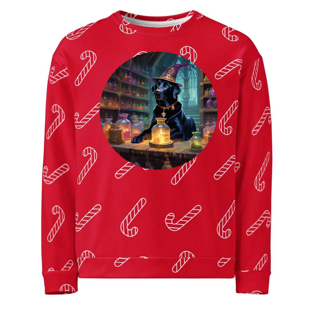 PugMug Custom Black Labrador Retriever Ugly Christmas Sweatshirt