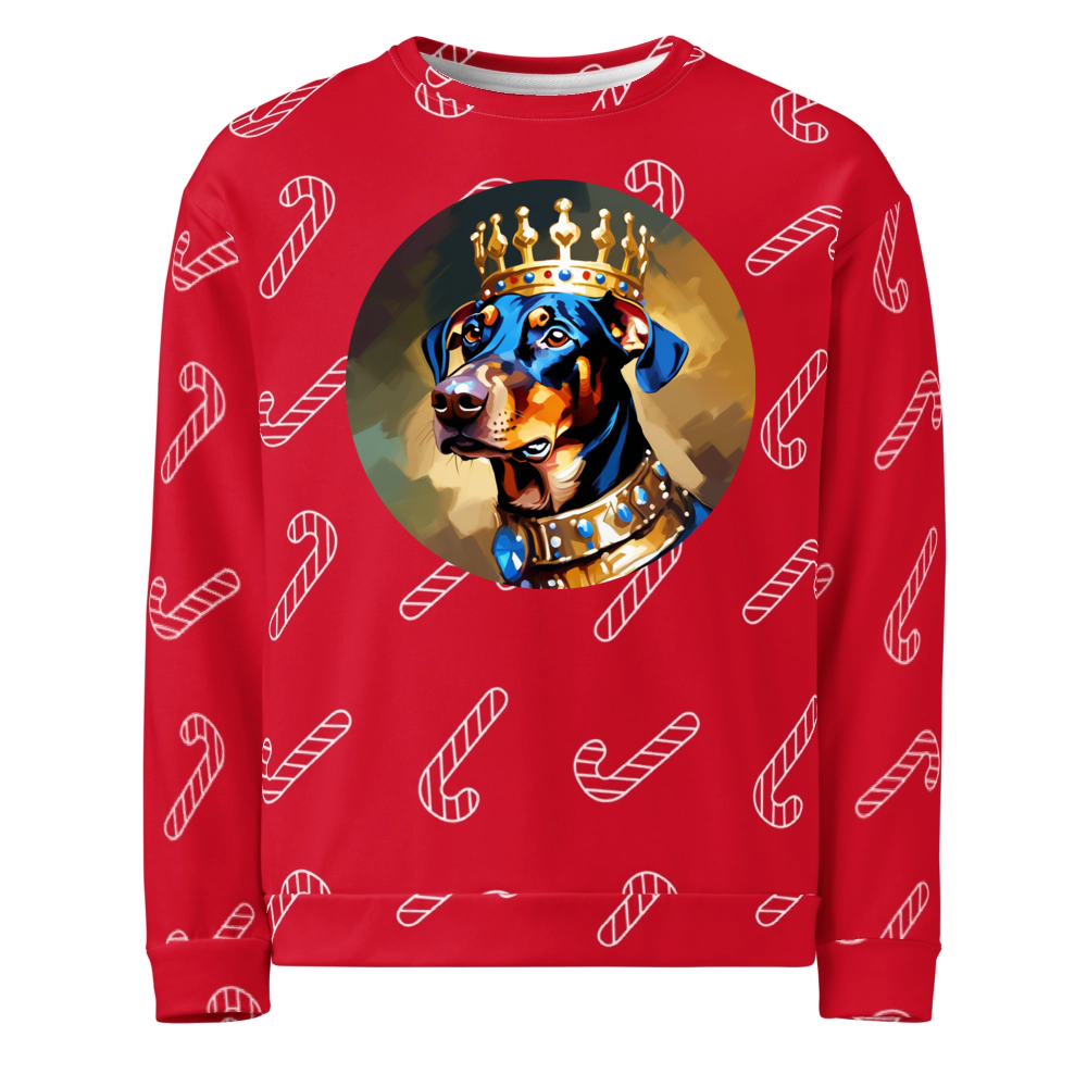 PugMug Custom Doberman Pinscher Ugly Christmas Sweatshirt