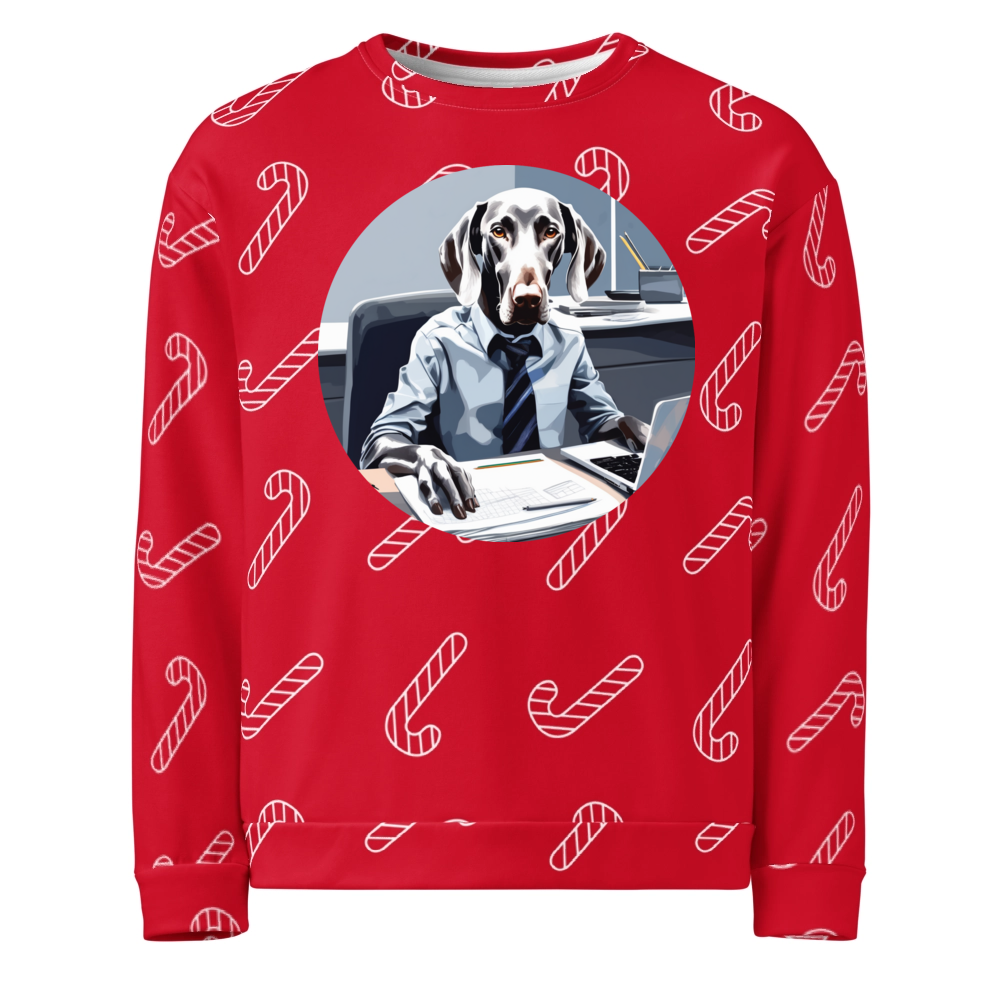 PugMug Custom Weimaraner Ugly Christmas Sweatshirt