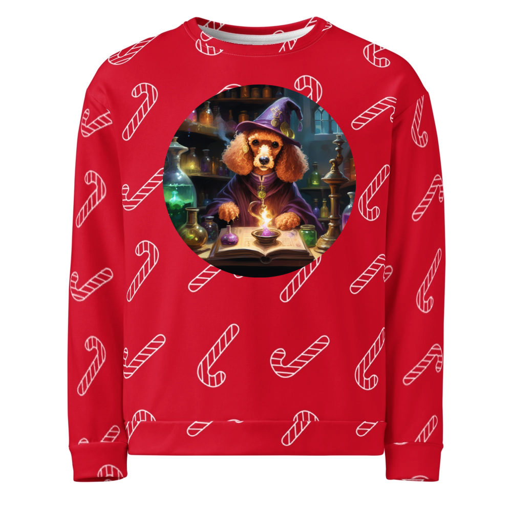 PugMug Custom Tan Poodle Ugly Christmas Sweatshirt