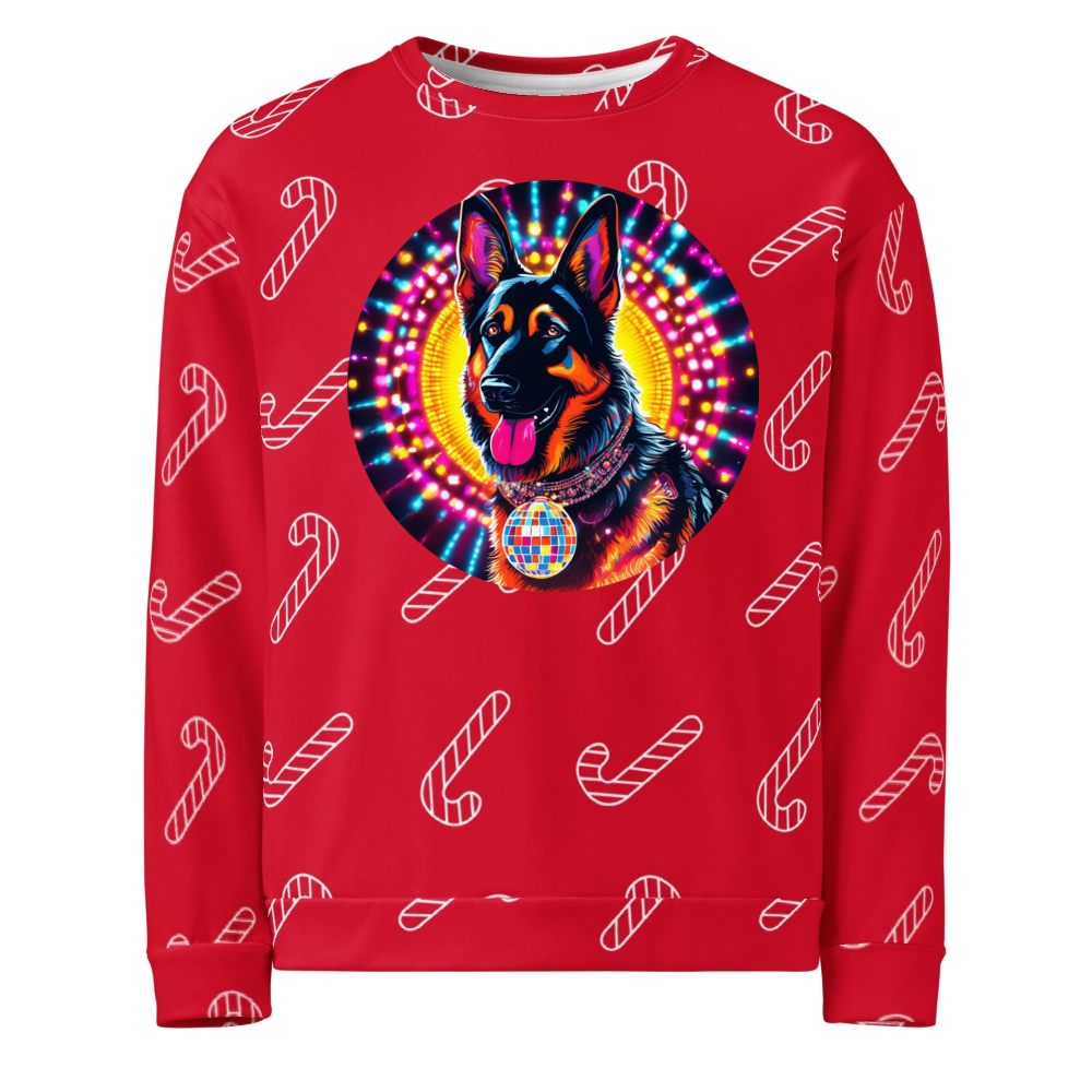 PugMug Custom German Shepherd Dog Ugly Christmas Sweatshirt