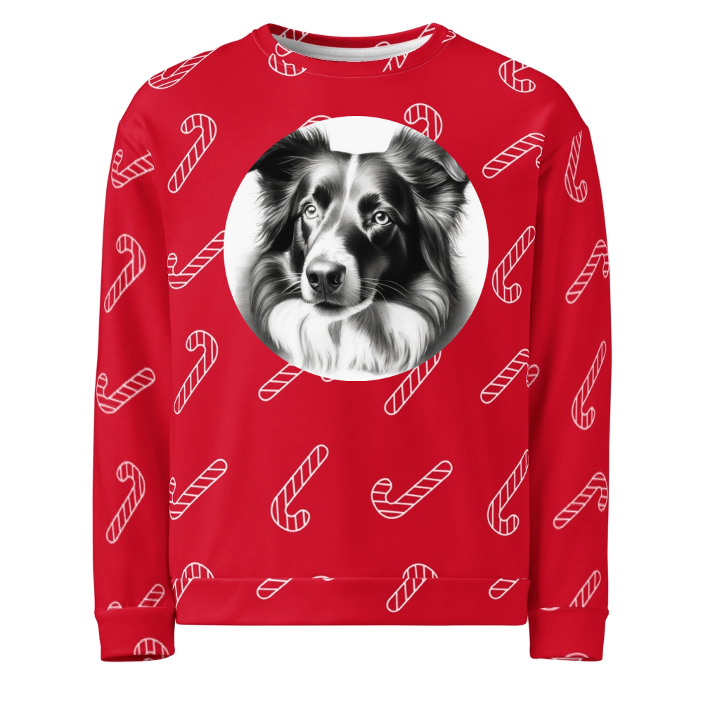 PugMug Custom Border Collie Ugly Christmas Sweatshirt