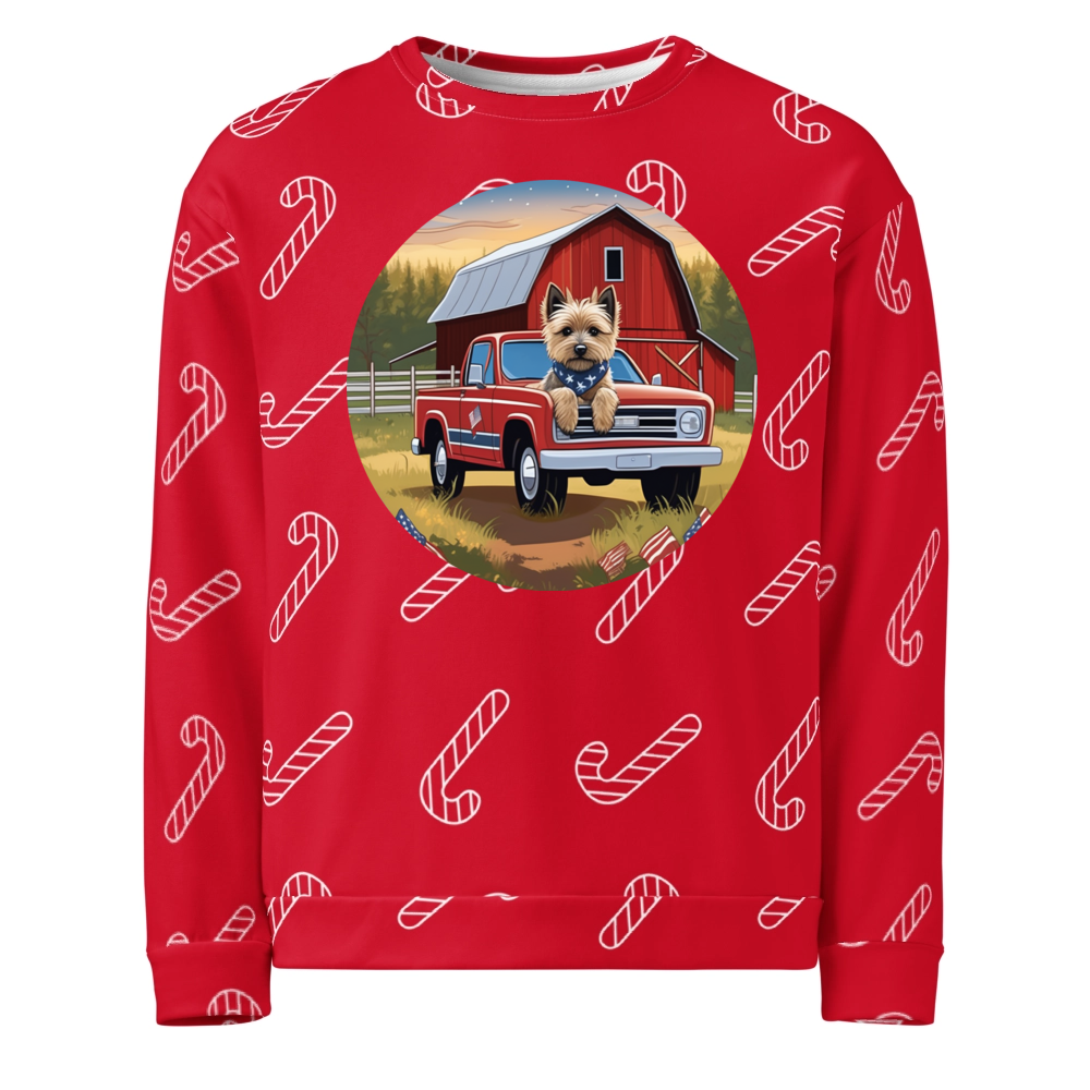 PugMug Custom Cairn Terrier Ugly Christmas Sweatshirt