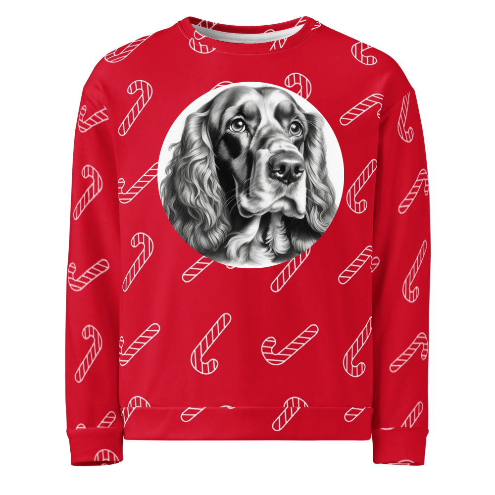 PugMug Custom English Cocker Spaniel Ugly Christmas Sweatshirt