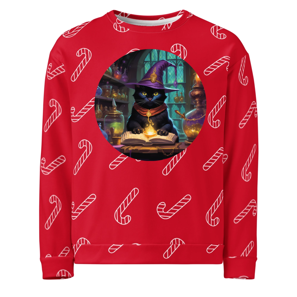 PugMug Custom Black Exotic Cat Ugly Christmas Sweatshirt