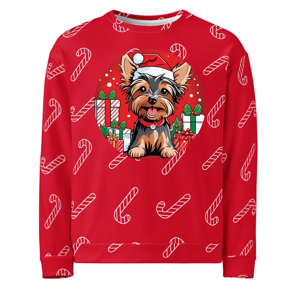 PugMug Custom Yorkshire Terrier Ugly Christmas Sweatshirt