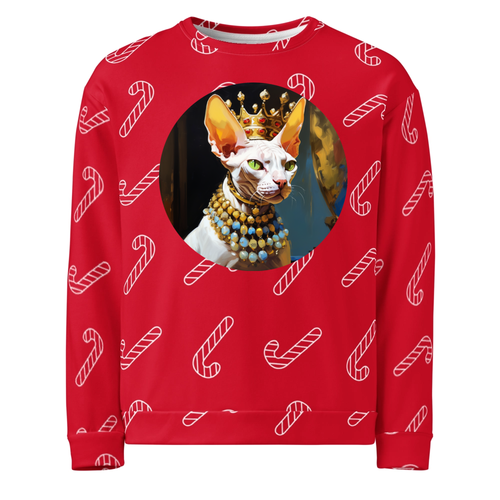 PugMug Custom White Sphynx Cat Ugly Christmas Sweatshirt