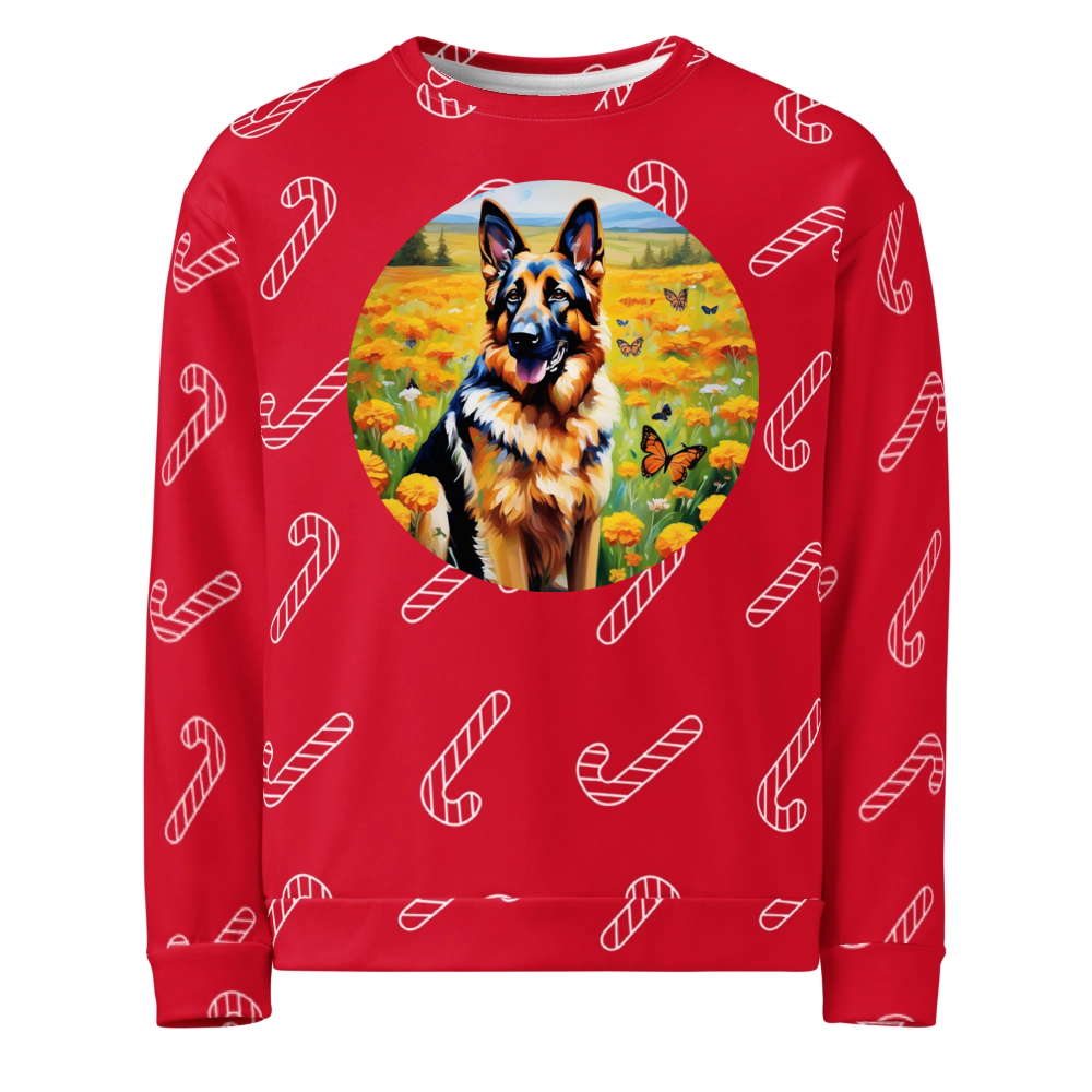 PugMug Custom German Shepherd Dog Ugly Christmas Sweatshirt