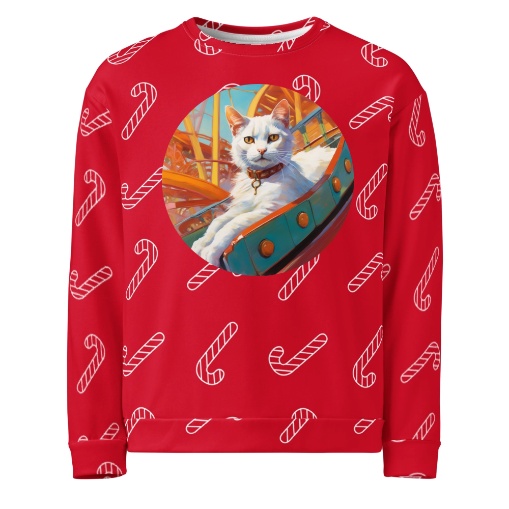 PugMug Custom White Exotic Cat Ugly Christmas Sweatshirt