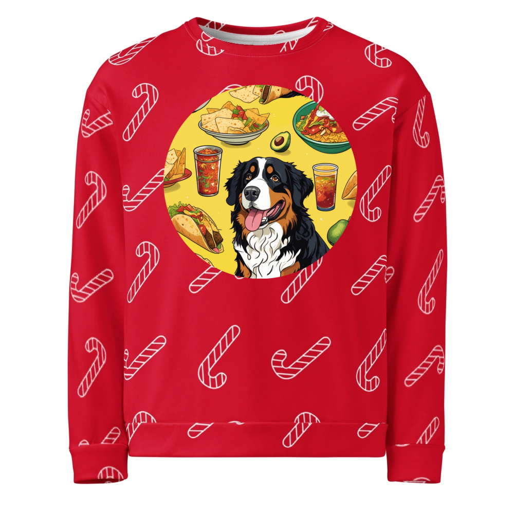 PugMug Custom Bernese Mountain Dog Ugly Christmas Sweatshirt