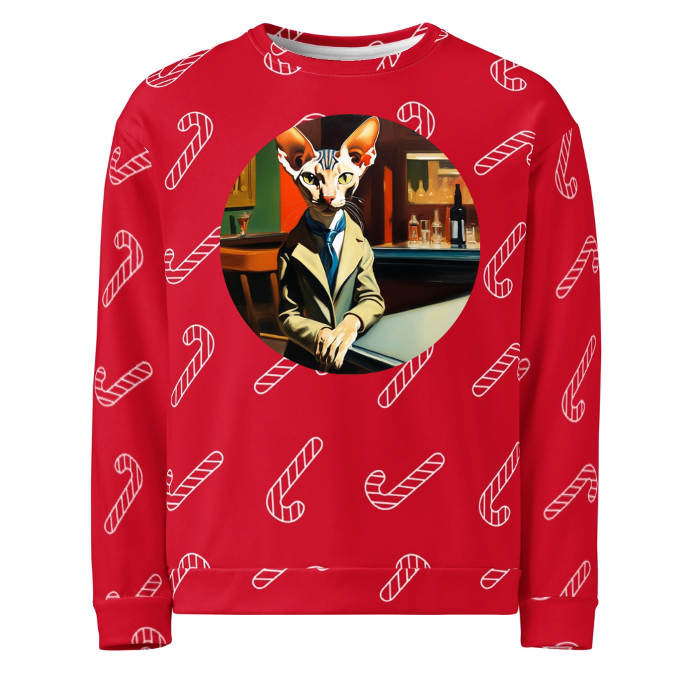 PugMug Custom Tabby Sphynx Cat Ugly Christmas Sweatshirt