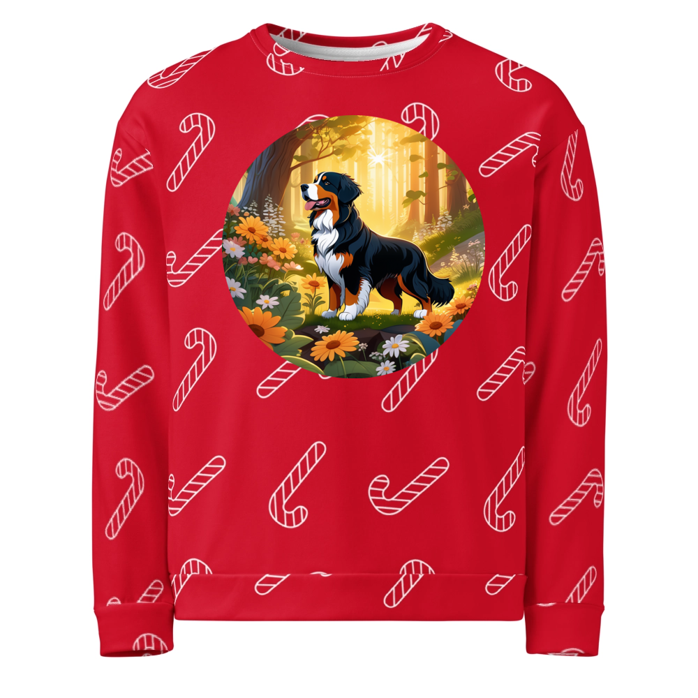 PugMug Custom Bernese Mountain Dog Ugly Christmas Sweatshirt