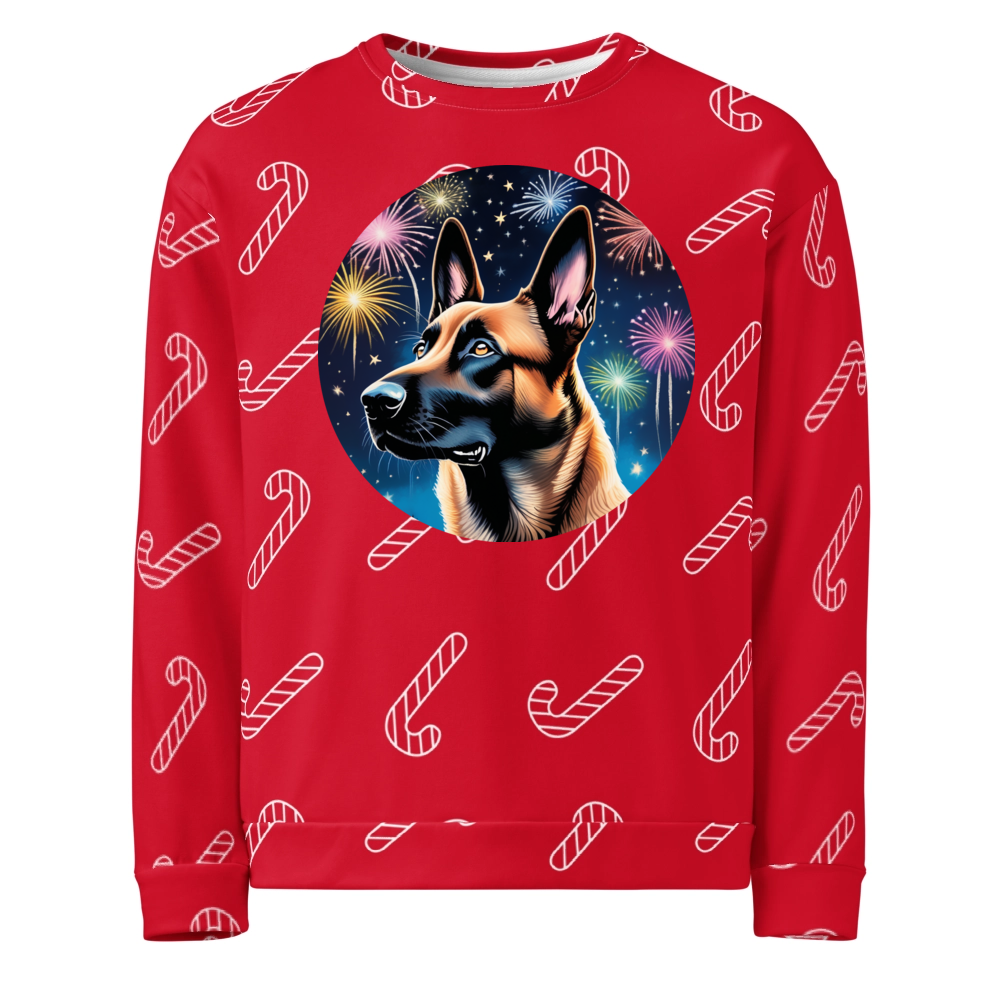 PugMug Custom Belgian Malinois Ugly Christmas Sweatshirt