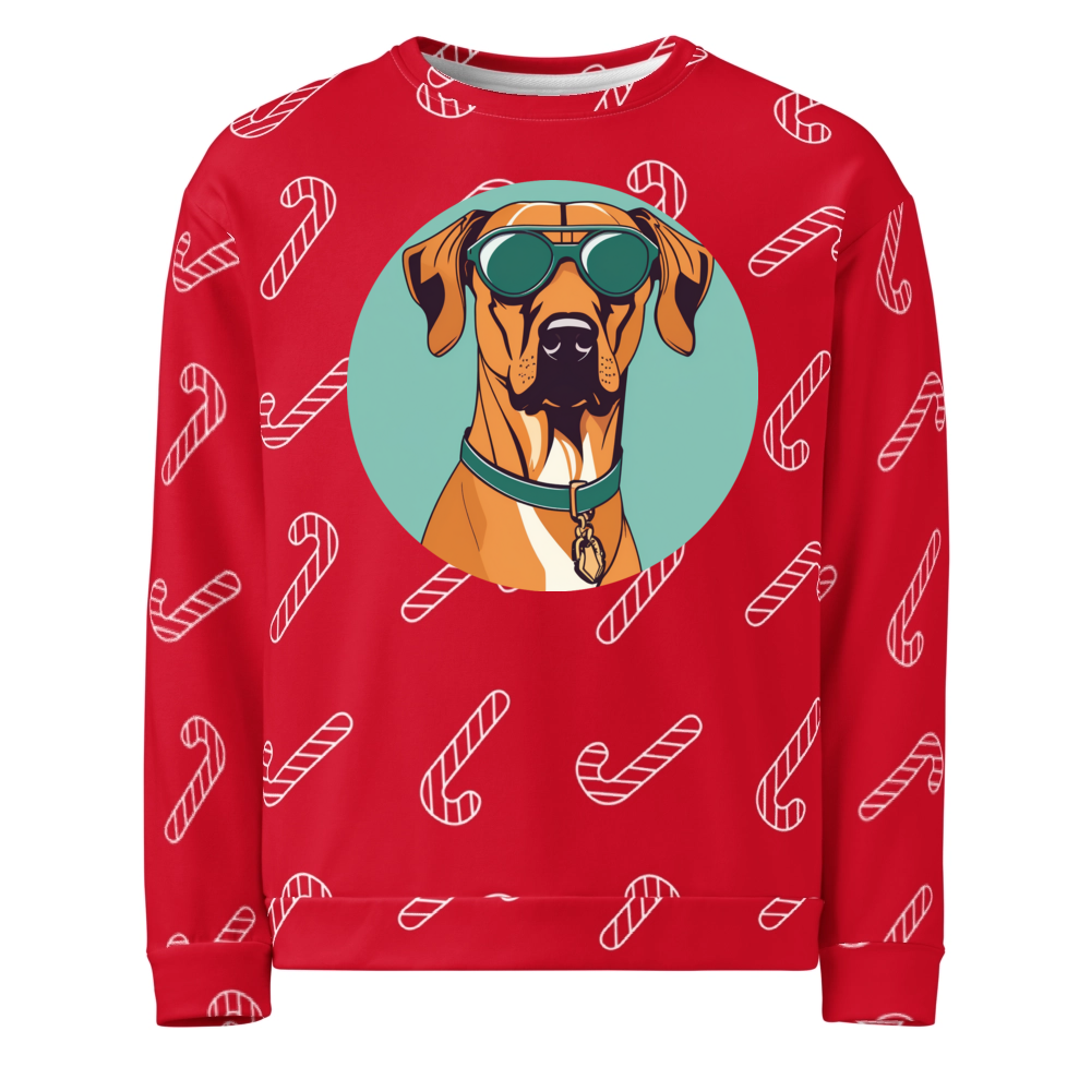 PugMug Custom Rhodesian Ridgeback Ugly Christmas Sweatshirt