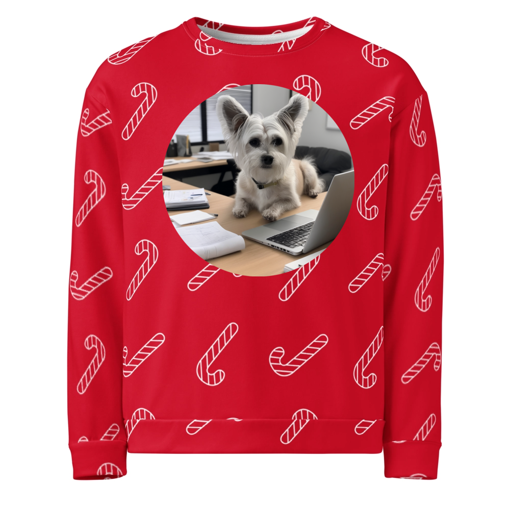 PugMug Custom Leo Ugly Christmas Sweatshirt