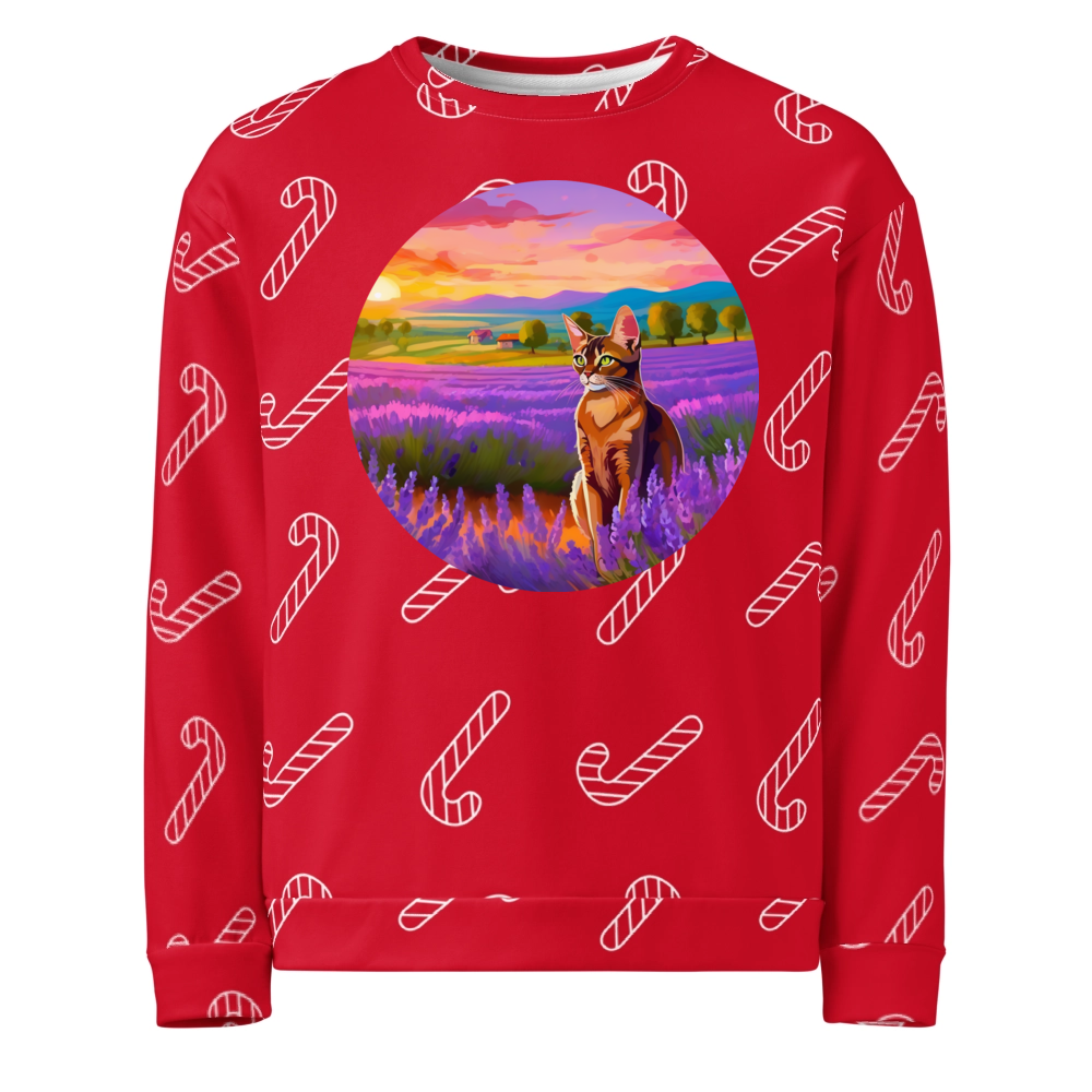 PugMug Custom Tabby Abyssinian Cat Ugly Christmas Sweatshirt