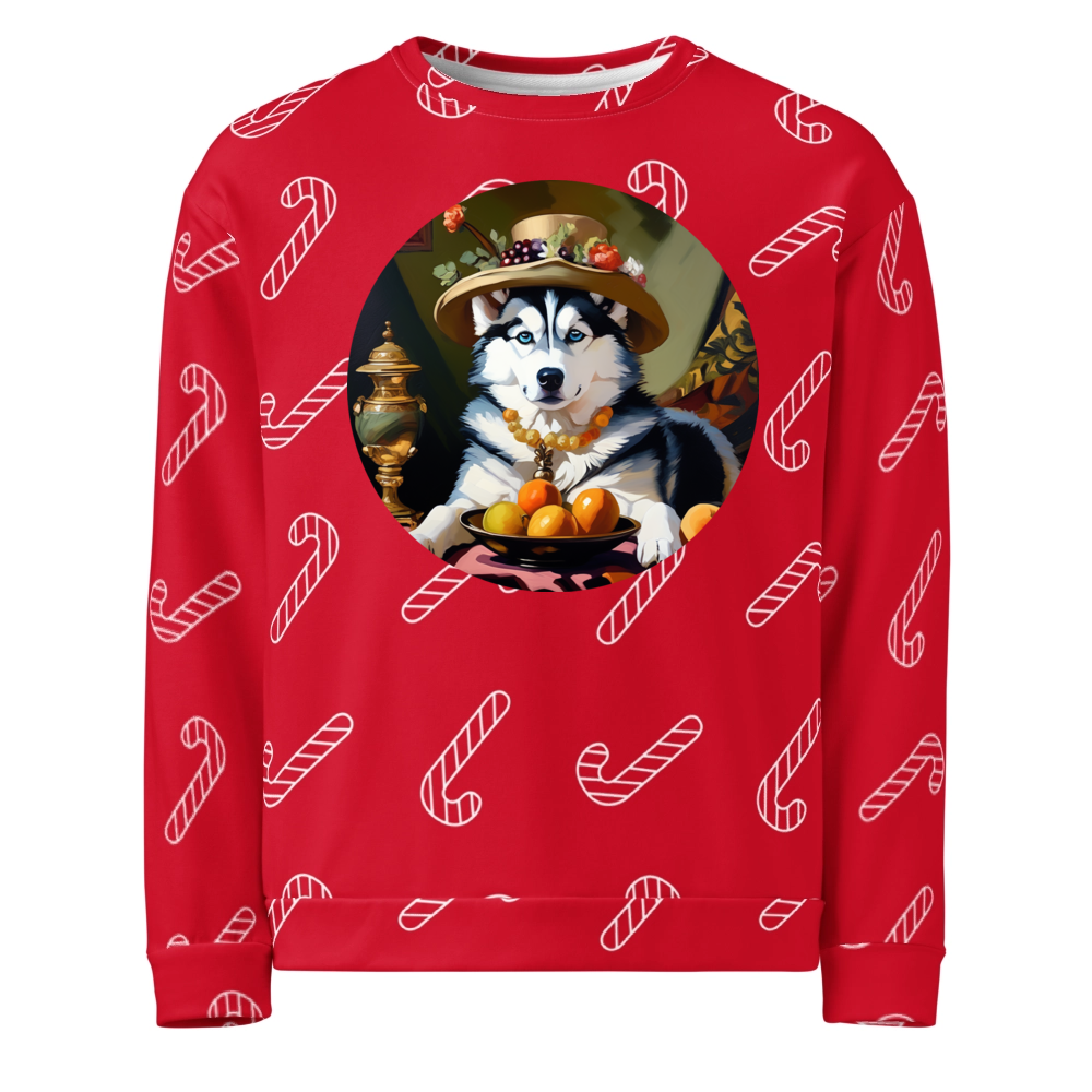 PugMug Custom Siberian Husky Ugly Christmas Sweatshirt