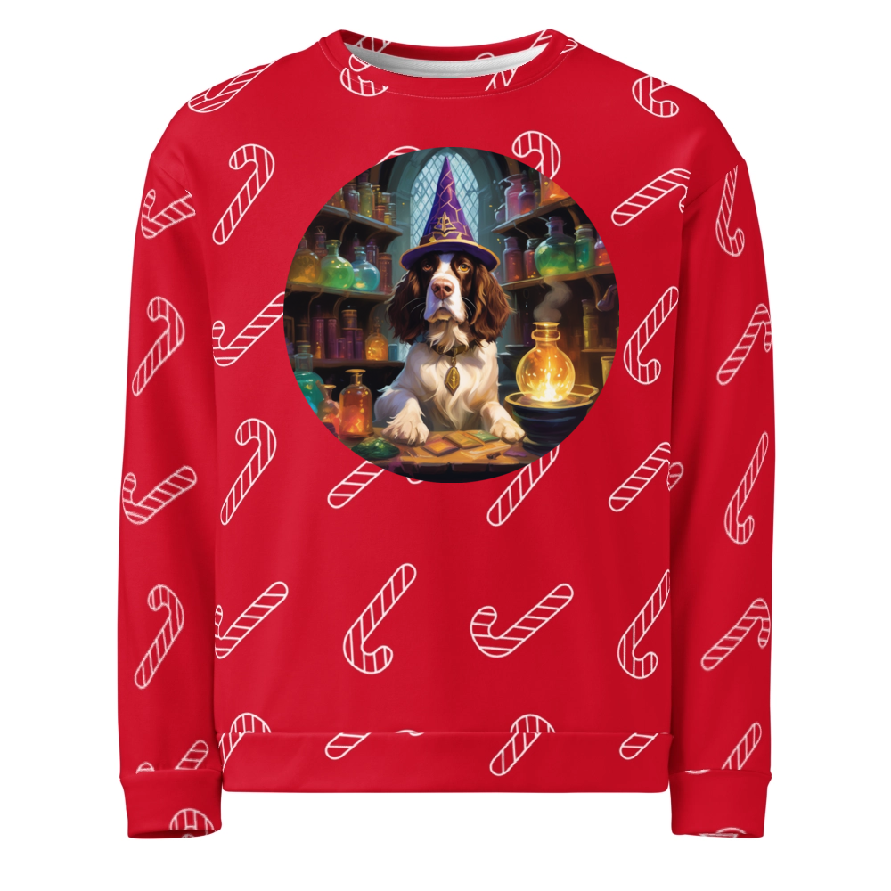 PugMug Custom English Springer Spaniel Ugly Christmas Sweatshirt