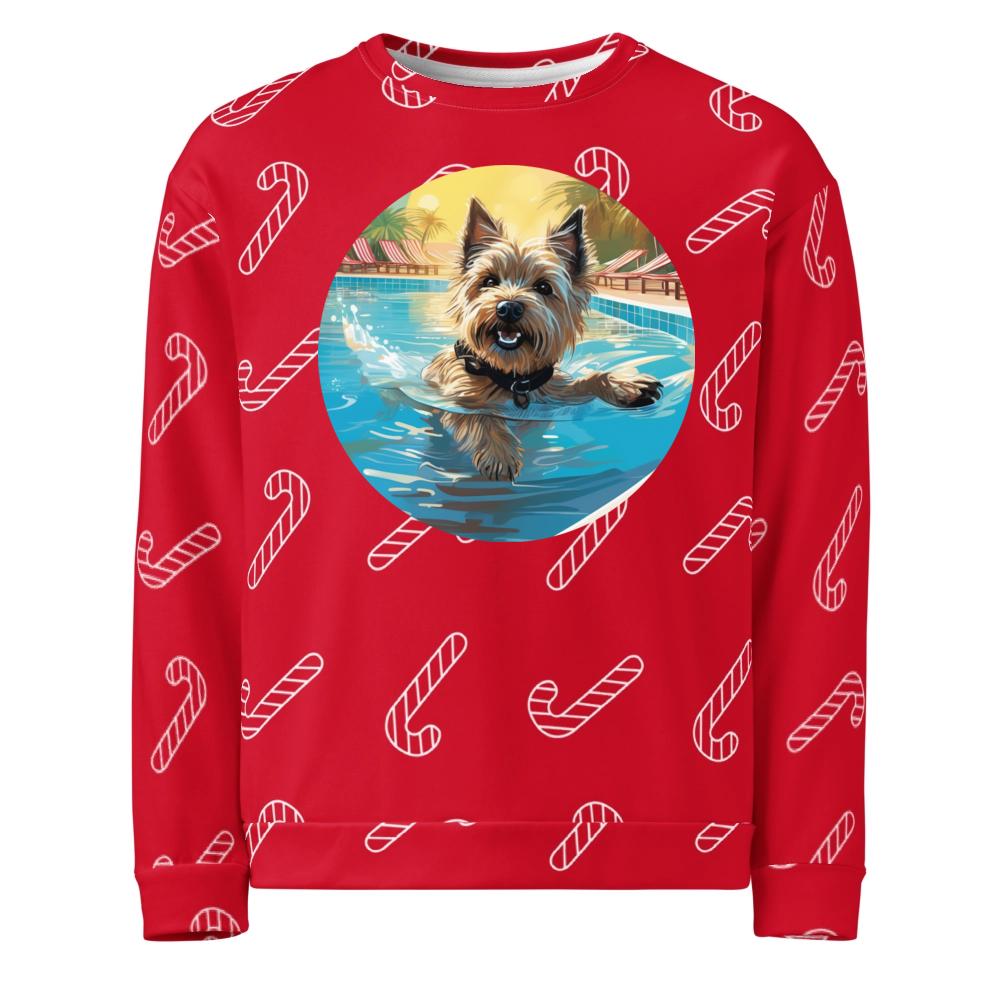 PugMug Custom Cairn Terrier Ugly Christmas Sweatshirt