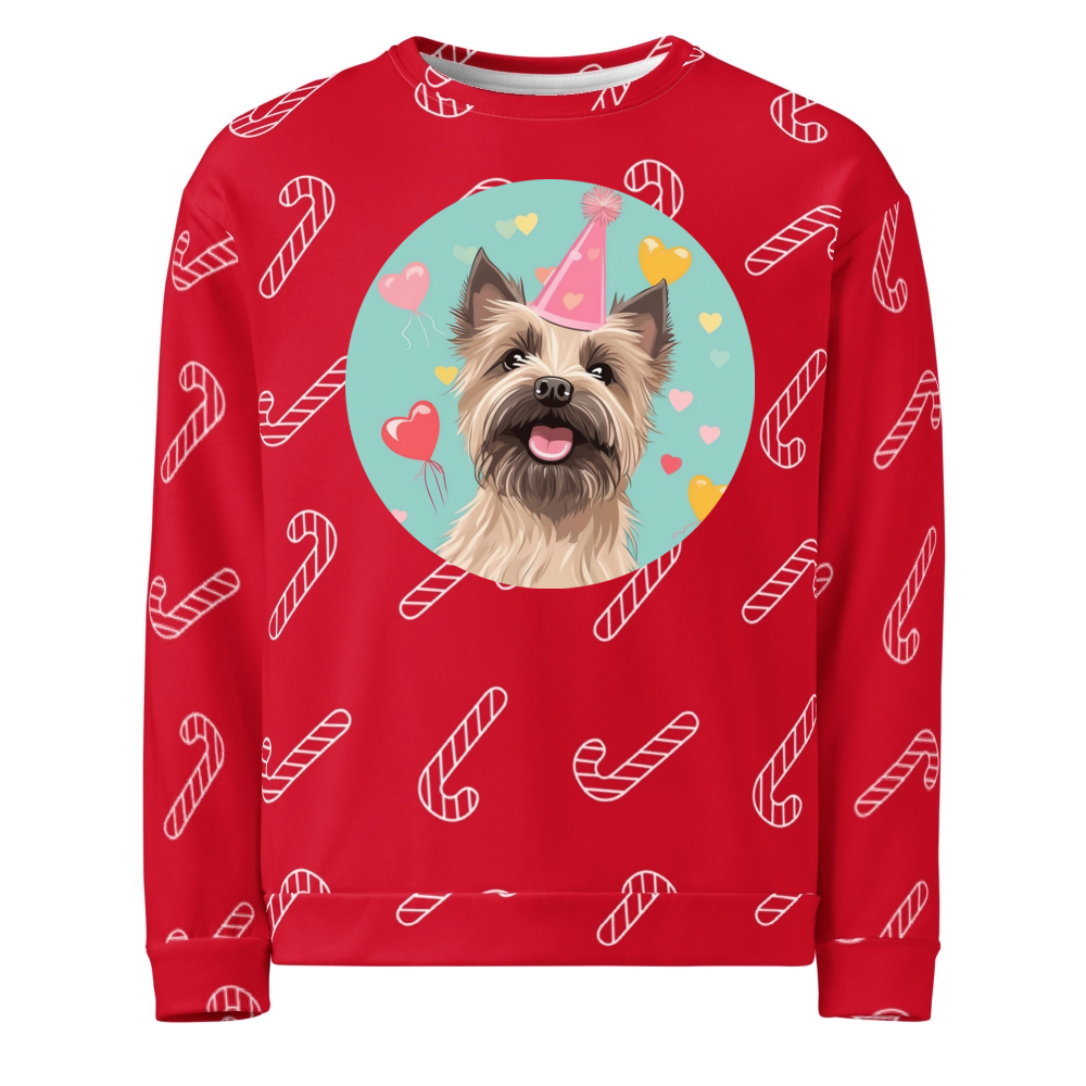 PugMug Custom Cairn Terrier Ugly Christmas Sweatshirt