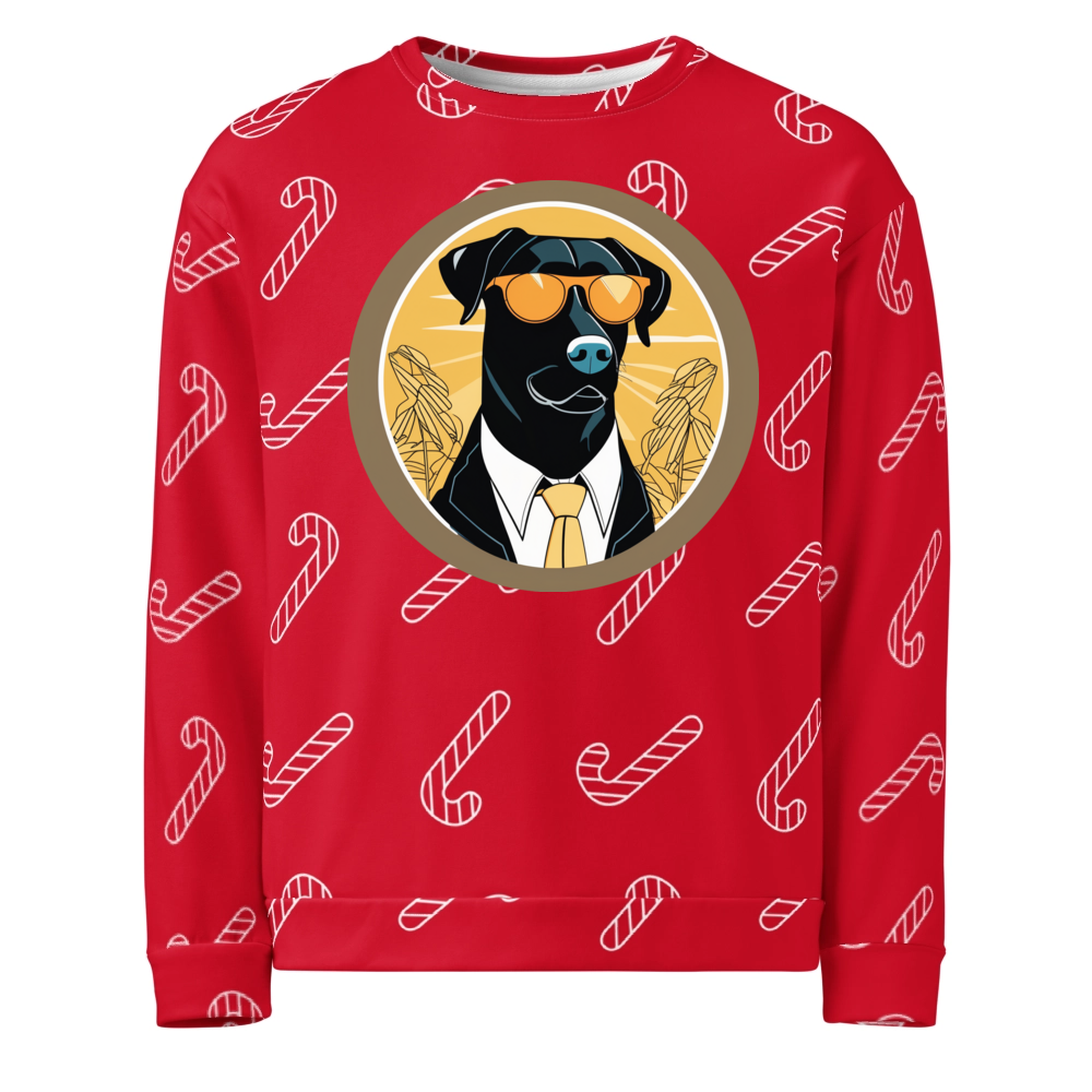 PugMug Custom Black Labrador Retriever Ugly Christmas Sweatshirt